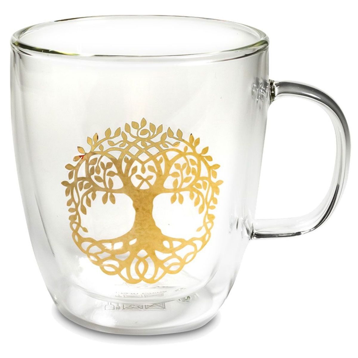 Tasse  th en verre double paroi Arbre de Vie