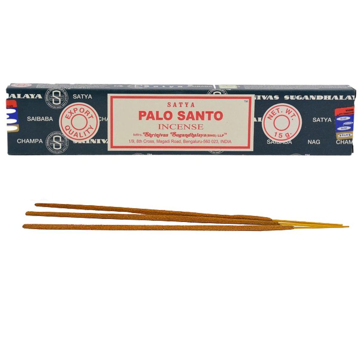 Encens Satya Nag Champa Palo Santo 15 g - Bois sacr