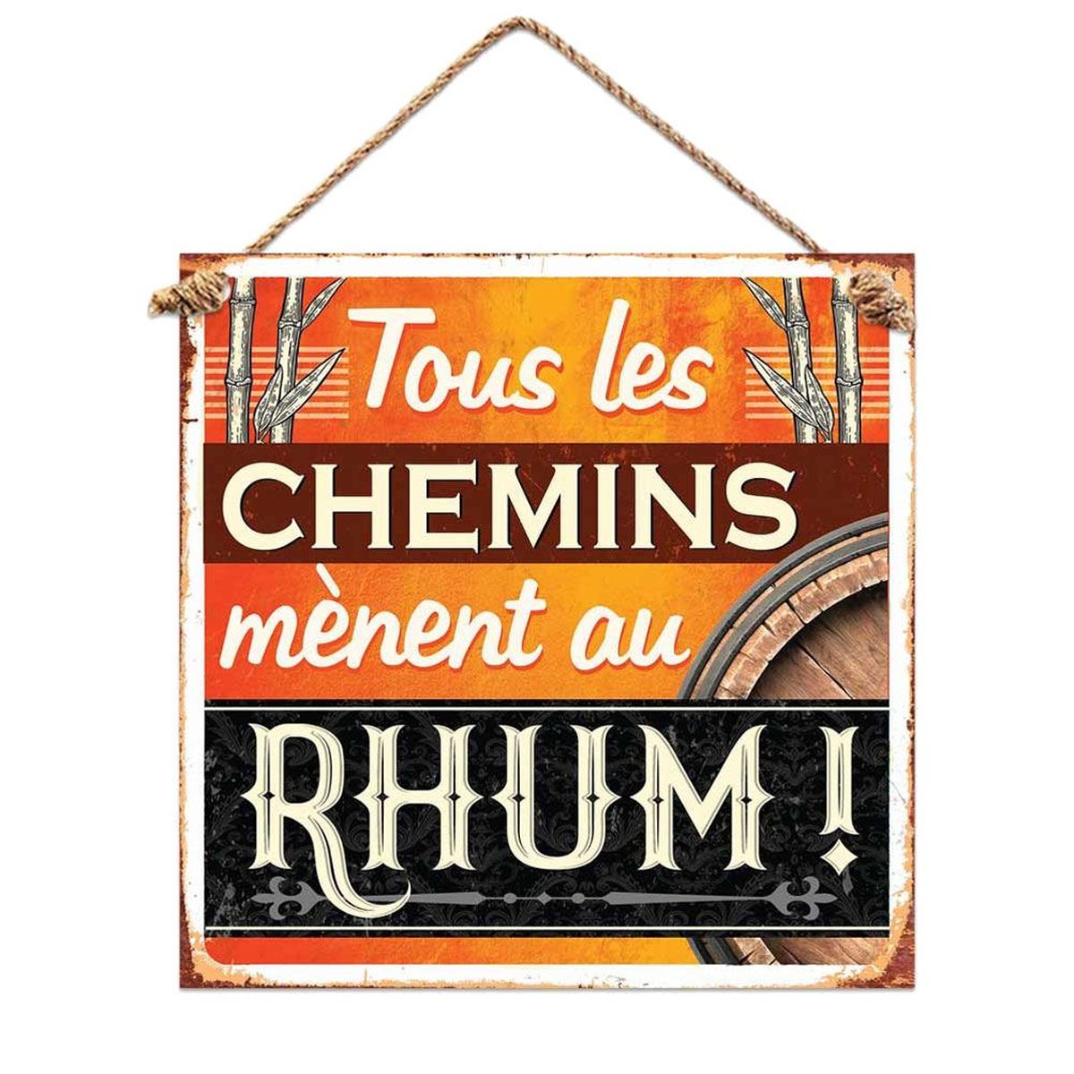 Plaque Dcorative Rhum  Suspendre 20 cm