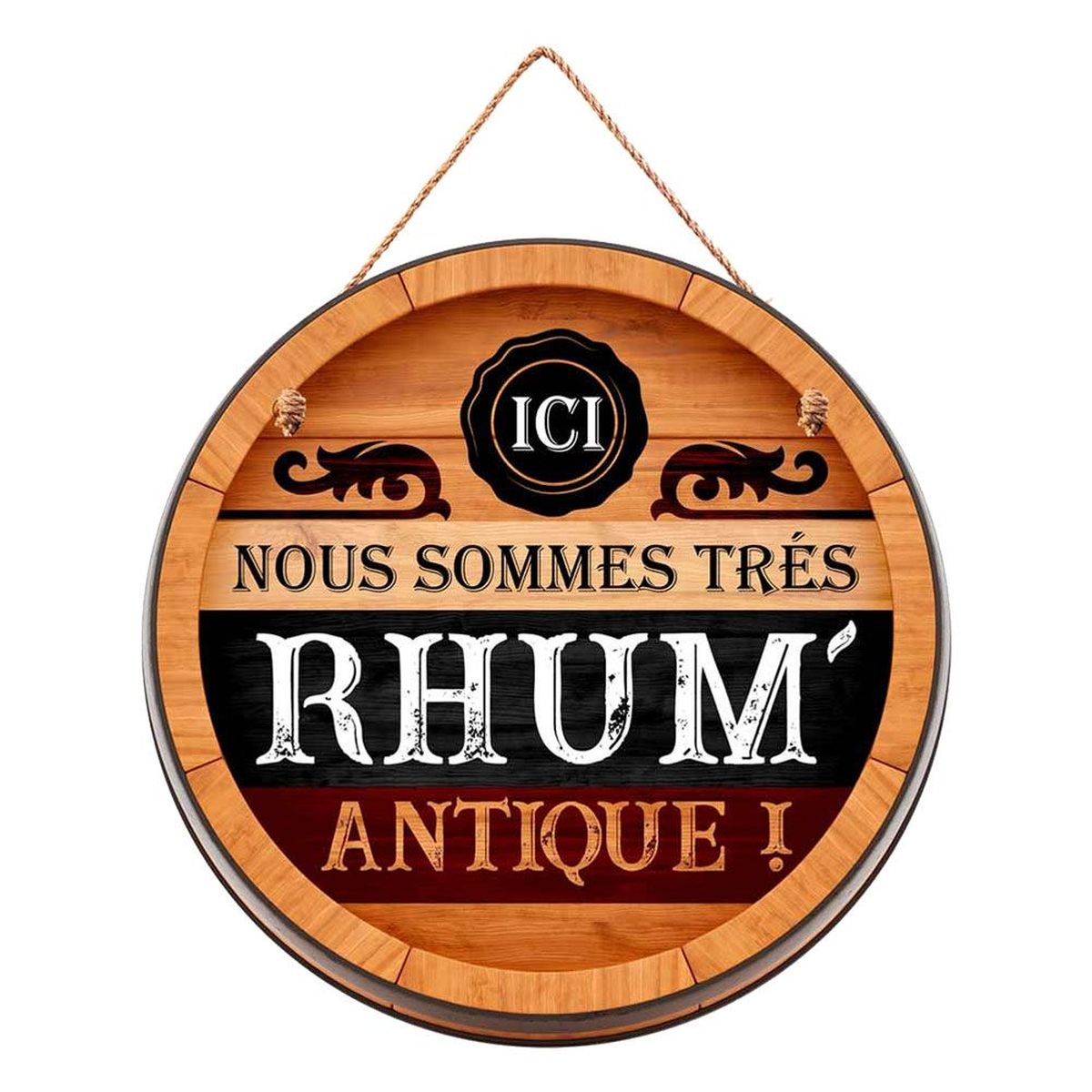 Plaque Dcorative Rhum Antique  Suspendre 30 cm