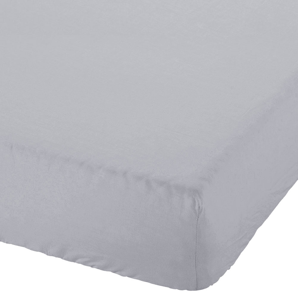 Drap housse Zinc en coton 180 x 200 cm - Bonnet 30 cm