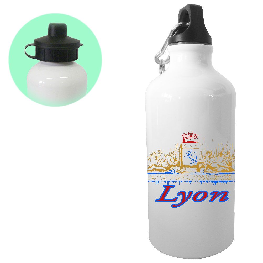 Bidon Sport Lyon aluminium par Cbkreation