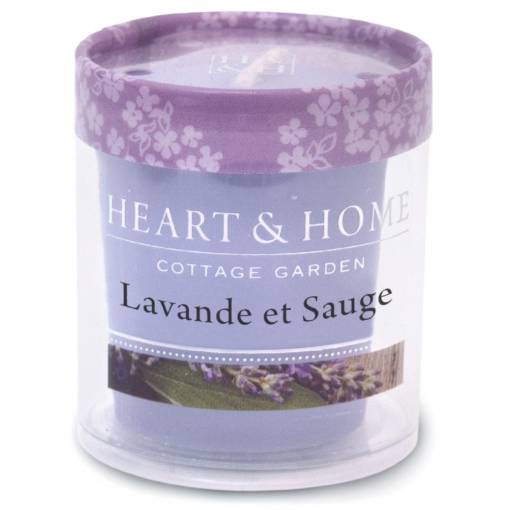 Bougie Votive Heart and Home 15 heures - Lavande et sauge