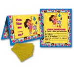 Set de 6 cartes Anniversaire avec enveloppes Dora l'exploratr