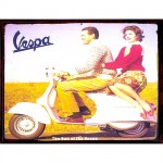 Petite Plaque mtal de collection Vespa The Den of the Vespa