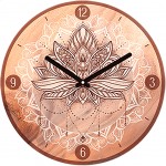 Horloge Boho en bois 28 cm - Lotus Beige