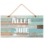 Plaque en bois  suspendre Alle de la Joie 30 x 15 cm