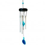 Carillon  vent Zen 4 tubes 51 cm - Bleu