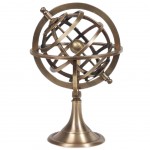 Globe armillaire décoratif en laiton 18 cm
