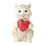 Figurine Chat au grand coeur par Jim Shore - Heartwood Creek