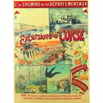 Poster Corse Affiche ancienne Excursions - 70 x 50 cm