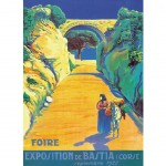Poster Corse Affiche ancienne Foire de Bastia - 70 x 50 cm