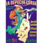 Reproduction d'affiche ancienne La dpche Corse - 70 x 50 cm