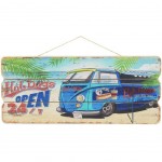 Cadre Hot Dog combi Bleu en bois  suspendre