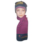 Set Bonnet et charpe High School Musical Gris et Rose 54 cm