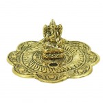 Porte encens Ganesh en cne - en aluminium dor