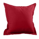 Taie d'oreiller unie Rouge 65 x 65 cm - Alicia