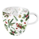 Tasse pour le th double paroi - Verdures d'Hiver