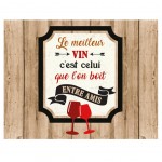 Torchon Vin entre amis en coton 56 x 46 cm