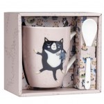 Mug avec sa cuillre Allen Desings - Crasy Cat