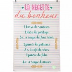 Torchon La recette du bonheur - 50 x 70 cm