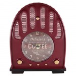 Horloge Transistor en mtal vieux rouge