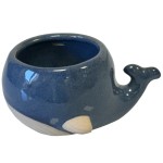 Mini cache-pot baleine bleue en cramique 5 cm