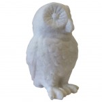 Figurine Deco Hibou blanc floqué 7 cm