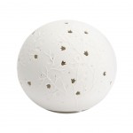 Lampe Boule Magnolia en porcelaine 14 cm