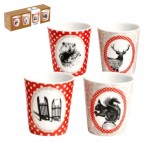 Set 4 tasses Expresso Animaux