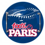 Grand Plateau Rond en verre 100% Paris