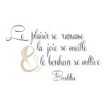 Stickers Zen Citation planche 28 x 47 cm - Bouddha