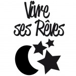 Sticker mural relief noir -  Vivre ses Rves