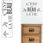 Stickers C'est beau la vie - planche 20 x 70 cm