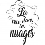 Sticker mural 50 x 70 cm - La tte dans les Nuages