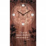 Horloge Zen Citation en bois 50 cm - Ce qu'il te manque...