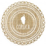 Set de table rond en toile de jute - CORSICA mandala