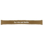 Coussin de porte beige - La vie est belle