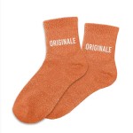 Paire de Chaussettes Pailletes Originale Orange