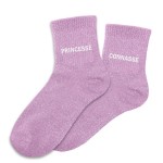 Paire de Chaussettes Pailletes Rose Princesse Connasse