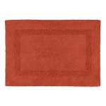 Tapis de bain en coton ultra moelleux terracotta 50 x 80 cm