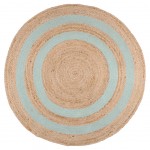 Tapis Maori Ethnique rond en jute naturelle 90 cm