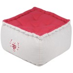 Pouf coussin de sol en coton 40 x 40 x 25 cm - Pauline