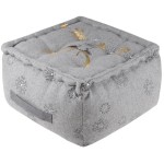 Pouf coussin de sol en coton 40 x 40 x 25 cm - Valserine