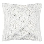 Coussin Adonis cru aspect tricot 45 cm