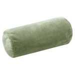 Coussin polochon dhoussable en maille Doudou - vert de gris