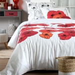 Housse de couette Diane coquelicots et deux taies