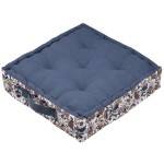 Coussin de sol en coton 45 x 45 x 10 cm - Helga