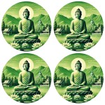 Dessous de verres verts sagesses de bouddha by Cbkreation