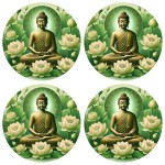 Dessous de verres jades sagesses de bouddha by Cbkreation